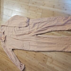 Free People Pumpkin Cotton Jumpsuit